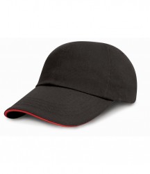 Image 6 of Result Low Profile Heavy Brushed Cotton Cap with Sandwich Peak