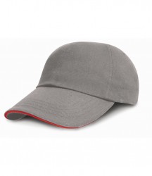 Image 8 of Result Low Profile Heavy Brushed Cotton Cap with Sandwich Peak