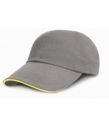 Image 9 of Result Low Profile Heavy Brushed Cotton Cap with Sandwich Peak