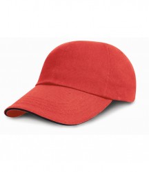 Image 4 of Result Low Profile Heavy Brushed Cotton Cap with Sandwich Peak