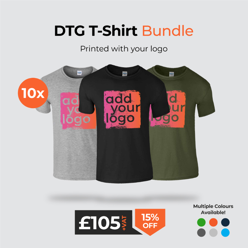 View our DTG T-Shirt Bundle, Price-£105.00 exc. VAT