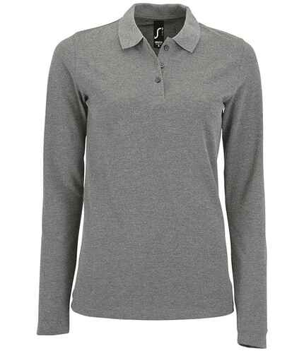 SOL'S Ladies Perfect Long Sleeve Piqué Polo Shirt