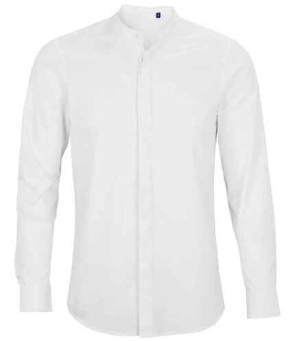 NEOBLU Bart Mao Collar Long Sleeve Poplin Shirt