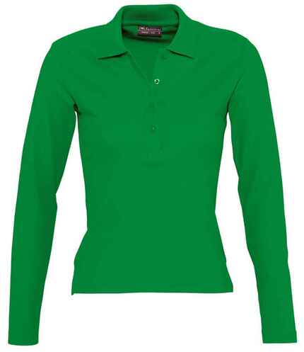 SOL'S Ladies Podium Long Sleeve Cotton Piqué Polo Shirt