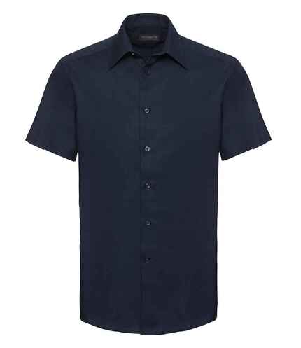 Russell Collection Short Sleeve Tailored Oxford Shirt