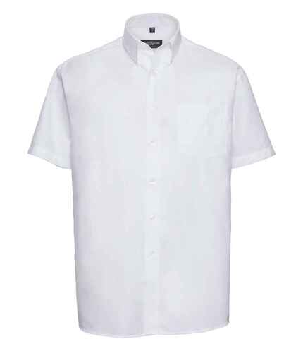 Russell Collection Short Sleeve Easy Care Oxford Shirt