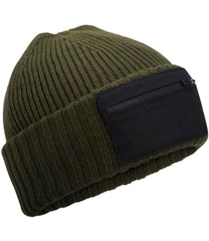 Beechfield Zip Patch Beanie