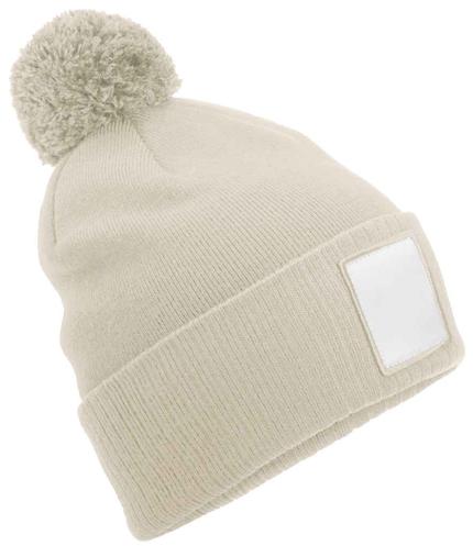 Beechfield Appliqué Patch Pom Beanie