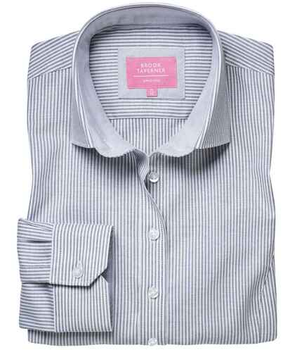 Brook Taverner Ladies Mirabel Long Sleeve Stretch Oxford Shirt