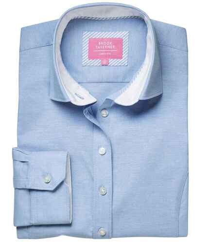 Brook Taverner Ladies Mirabel Long Sleeve Stretch Oxford Shirt