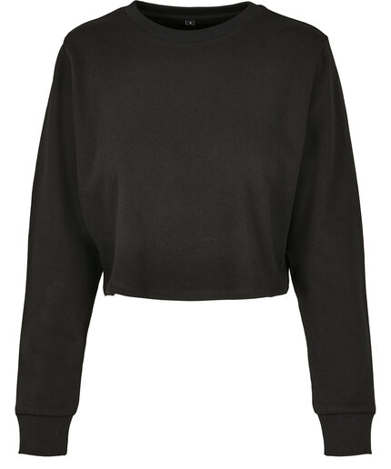 Womens Terry Cropped Crew