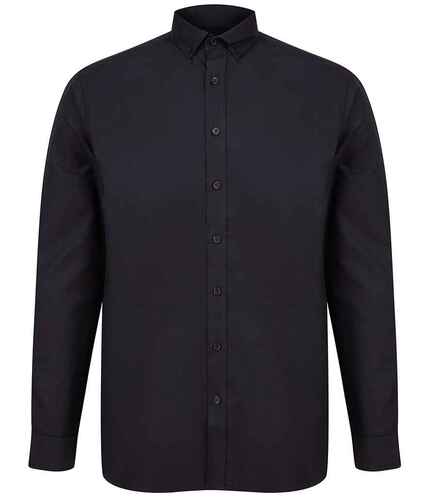 Henbury Modern Long Sleeve Classic Fit Oxford Shirt