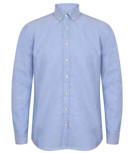 Henbury Modern Long Sleeve Classic Fit Oxford Shirt