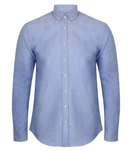 Henbury Modern Long Sleeve Slim Fit Oxford Shirt