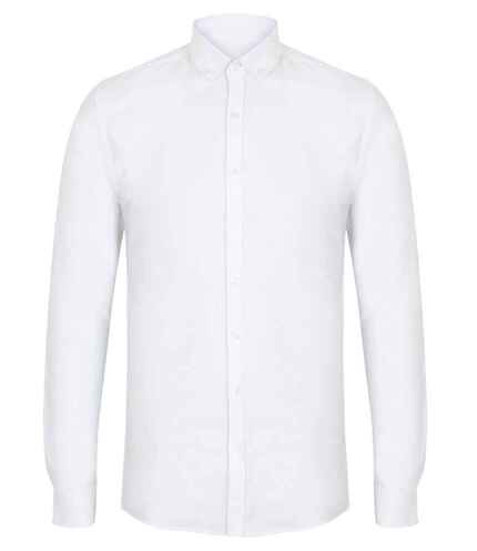 Henbury Modern Long Sleeve Slim Fit Oxford Shirt