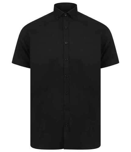 Henbury Modern Short Sleeve Slim Fit Oxford Shirt