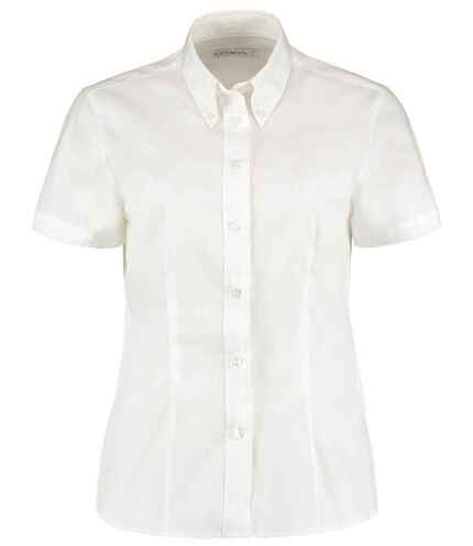 Kustom Kit Ladies Premium Short Sleeve Tailored Oxford Shirt