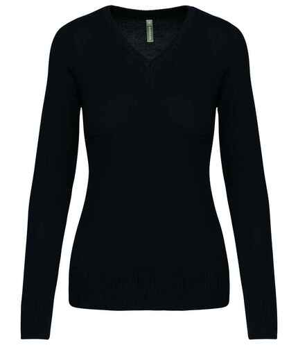 Kariban Ladies Cotton Acrylic V Neck Sweater