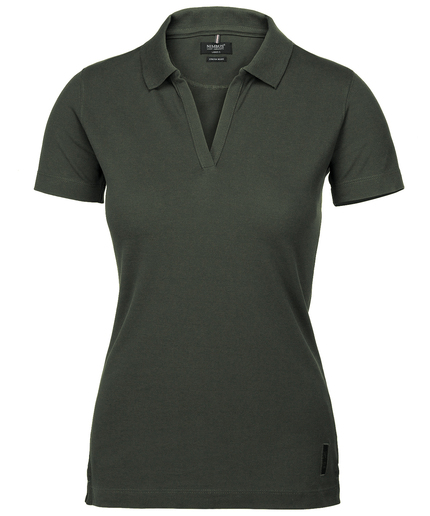 Womens Harvard V-neck  Stretch Deluxe Polo