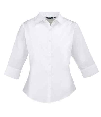 Premier Ladies 3/4 Sleeve Poplin Blouse