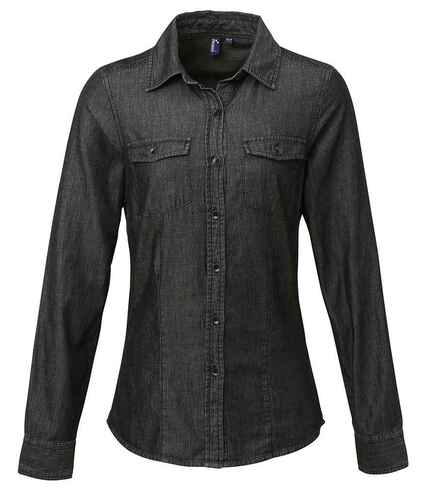 Premier Ladies Jeans Stitch Denim Shirt