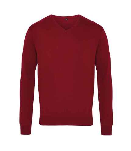 Premier Knitted Cotton Acrylic V Neck Sweater