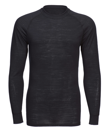 Merino Wool Crew Neck Long Sleeve Top