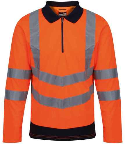 Regatta High Visibility Pro Long Sleeve Polo Shirt