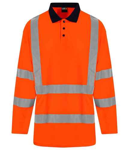 Pro RTX High Visibility Long Sleeve Polo Shirt