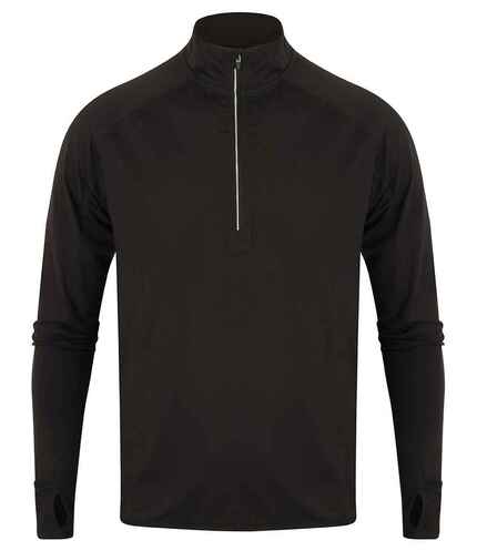 Tombo Long Sleeve Zip Neck Performance Top